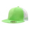 Flat-peak trucker cap - mod. 4138:Green, Polyester, White